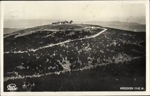 Ak Brocken Nationalpark Harz, Brockenturm, Brockenhotel