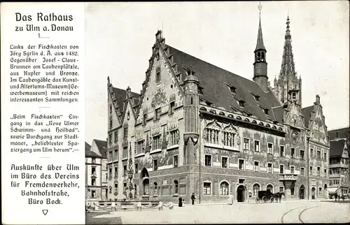 Ak Ulm an der Donau Baden Württemberg, Rathaus