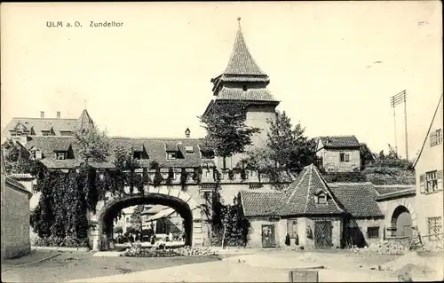Ak Ulm an der Donau Baden Württemberg, Zundeltor, Turm