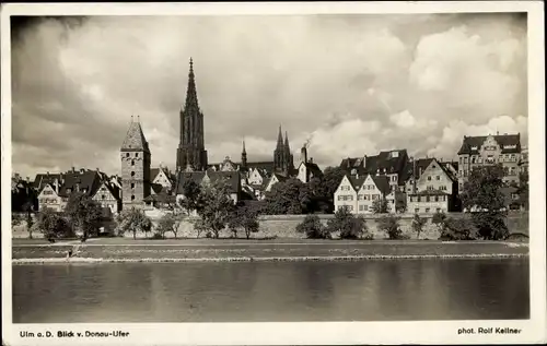 Ak Ulm an der Donau Baden Württemberg, Donau-Ufer