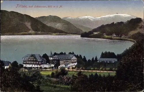 Ak Titisee Neustadt im Breisgau Hochschwarzwald, Gebäude, Berge, Schnee