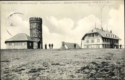 Ak Feldberg im Schwarzwald Baden Württemberg, Friedrich-Luisenturm, Gasthaus zum Feldbergturm