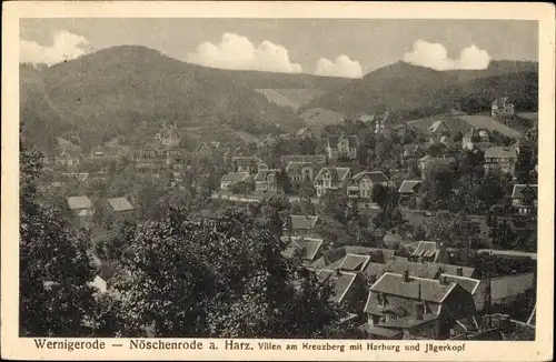 Ak Nöschenrode Wernigerode im Harz, Villen, Kreuzberg, Harburg, Jägerkopf