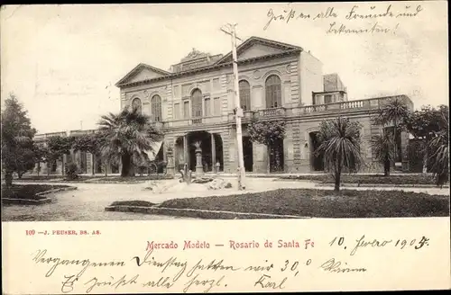 Ak Rosario de Santa Fé Argentinien, Mercado Modelo