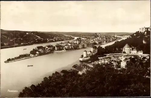 Ak Passau in Niederbayern, Gesamtansicht