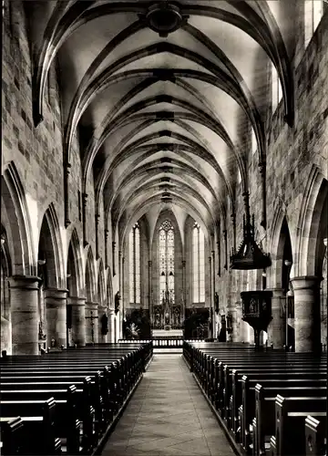 Ak Esslingen am Neckar, Ehemalige Dominikanerkirche S. Paul, Innenansicht