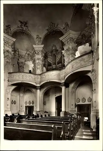 Ak Werneck in Unterfranken, Schloss, Kapelle, Orgelempore