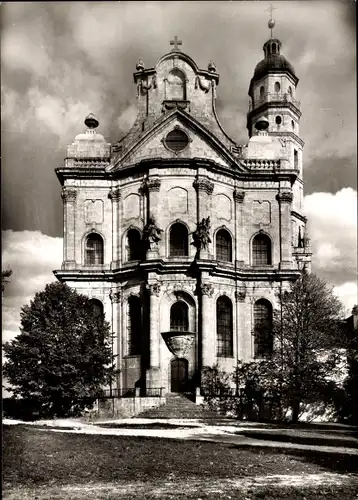 Ak Neresheim in Württemberg, Abteikirche, Kirchenfassade