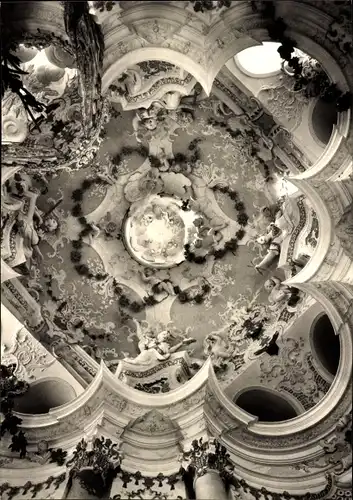 Ak Buxheim in Schwaben, ehemalige Reichskartause, Prioren-Kapelle, Decke