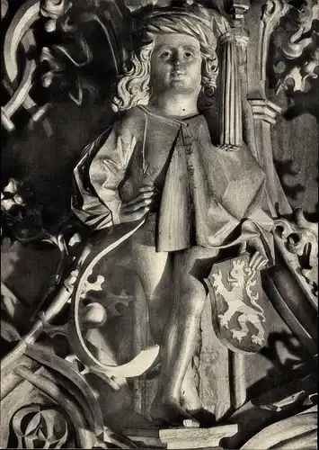 Ak Überlingen am Bodensee, Großer Ratssaal, Figur Landgraf von Hessen