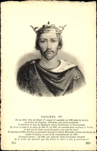 Ak Philipp I., König von Frankreich
