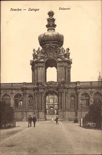 Ak Dresden Altstadt, Königlicher Zwinger, Südportal