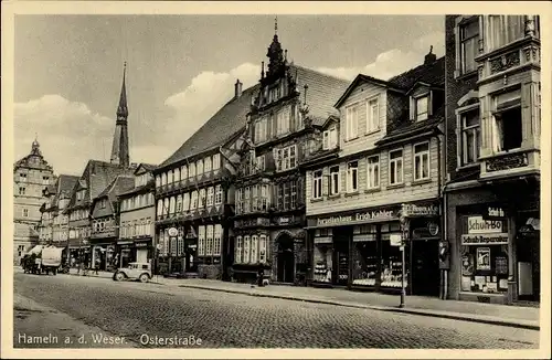 Ak Hameln an der Weser Niedersachsen, Osterstraße, Geschäfte