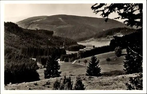 Ak Seebrugg Schluchsee im Schwarzwald, Panorama