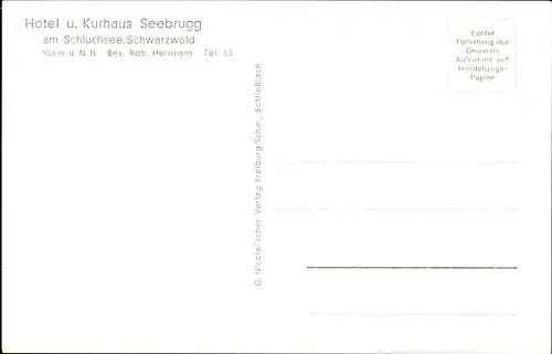 Ak Seebrugg Schluchsee im Schwarzwald, Panorama