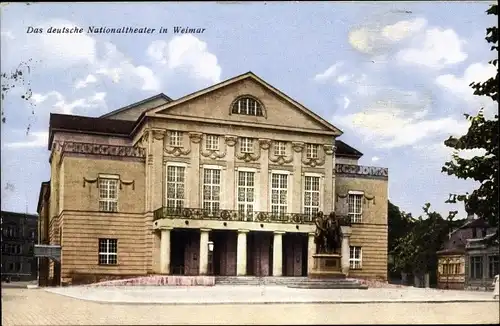 Ak Weimar in Thüringen, Deutsches Nationaltheater