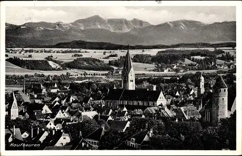 Ak Kaufbeuren Allgäu, Panorama, Kirche