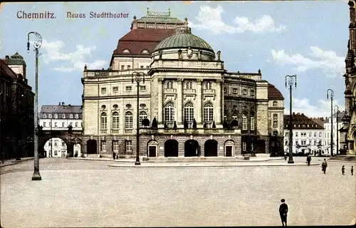Ak Chemnitz in Sachsen, neues Stadttheater