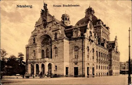 Ak Nürnberg in Mittelfranken, neues Stadttheater