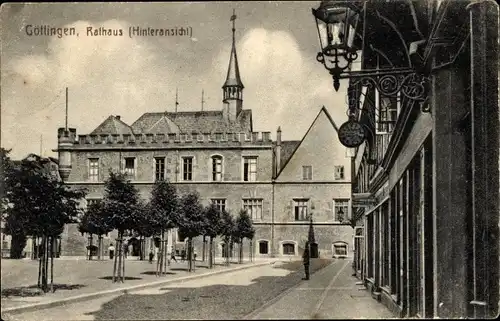 Ak Göttingen in Niedersachsen, Rathaus, Hinteransicht