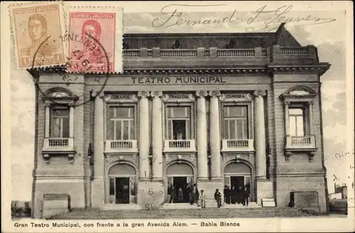 Ak Bahia Blanca Argentinien, Stadttheater