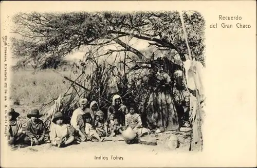 Ak Argentinien, Indios Tobas, Recuerdo del Gran Chaco