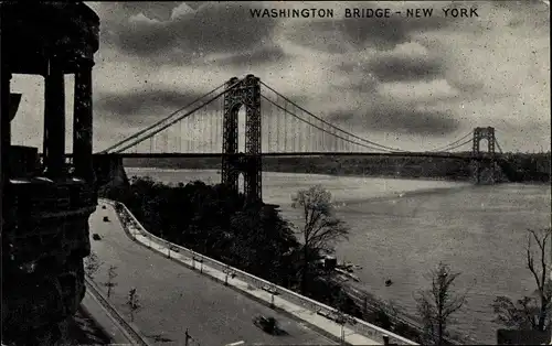 Ak New York City USA, Washington Bridge