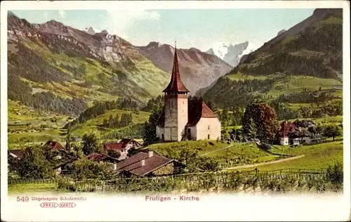 Ak Frutigen Kanton Bern, Kirche