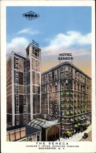 Ak Rochester New York USA, Hotel Seneca
