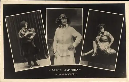 Ak Tanzkünstlerin Steffi Schmied, Portrait