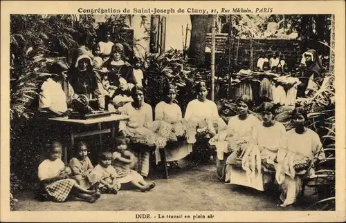 Ak Indien, Kongregation von Saint Joseph de Cluny, Le travail en plein air