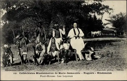 Ak Catéchistes Missionnaires de Marie Immaculée, Nagpore, Les Lepreux