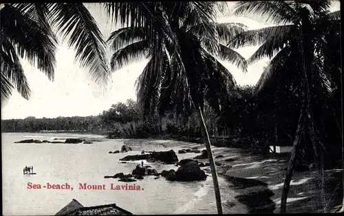 Ak Ceylon Sri Lanka, Strand, Mount Lavinia