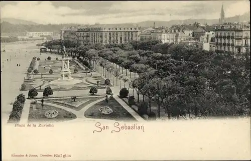 Ak Donostia San Sebastian Baskenland, Plaza de la Zuriolla