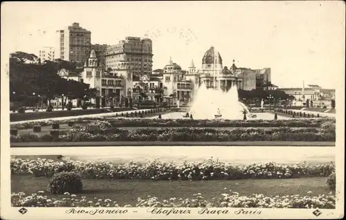 Ak Rio de Janeiro Brasilien, Chafariz Praca Paris