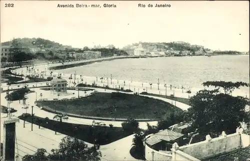 Ak Gloria Rio de Janeiro Brasilien, Avenida Beira mar