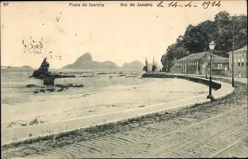 Ak Rio de Janeiro Brasilien, Praia de Icaraí