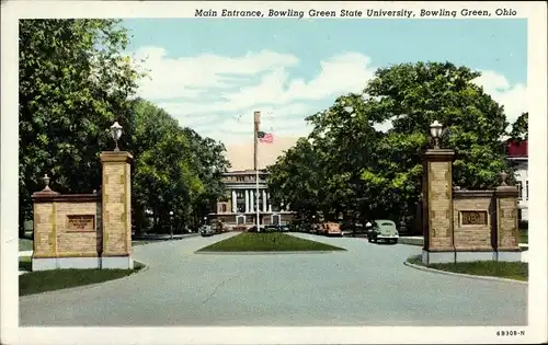 Ak Bowling Green Ohio USA, Haupteingang, Bowling Green State University