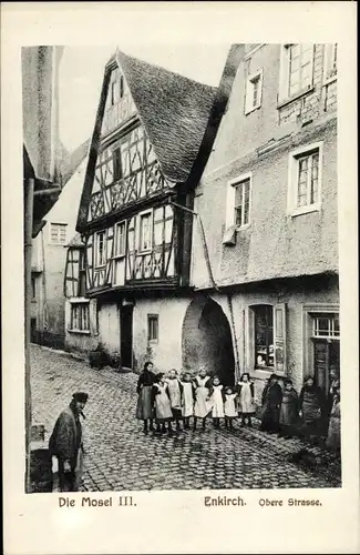 Ak Enkirch an der Mosel, Obere Straße, Kinder, Die Mosel III