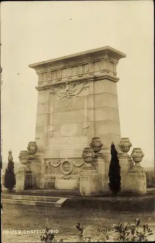 Ak Friedrichsfeld Voerde am Niederrhein, Denkmal