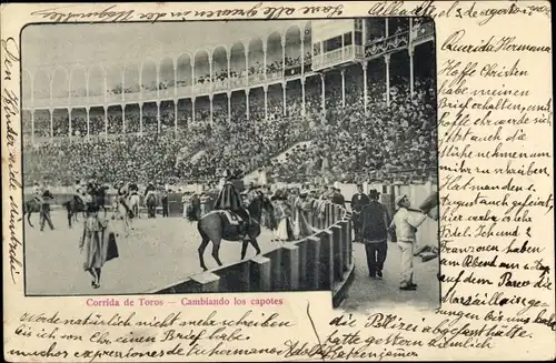 Ak Stierkampf, Wechsel der Umhänge