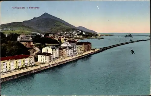 Ak Portugalete Baskenland, Panorama