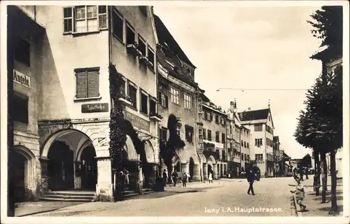 Ak Isny im Allgäu, Hauptstraße, Apotheke