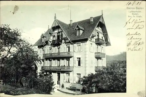 Ak Baden Baden im Stadtkreis Baden Württemberg, Luftkurhotel Grethel