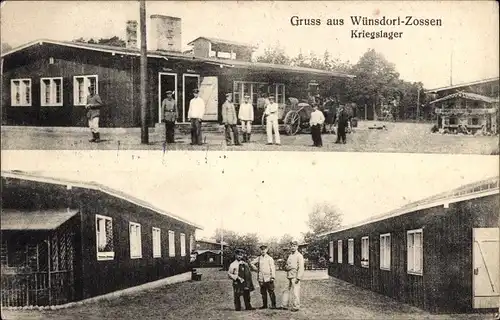 Ak Wünsdorf Zossen in Brandenburg, Truppenübungsplatz, Blick ins Kriegslager