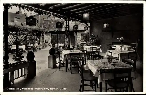 Ak Eltville am Rhein Hessen, Blick ins Weinhaus Weinpump