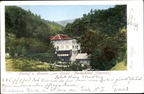 Ak Lierbach Oppenau im Schwarzwald, Gasthof zur Taube