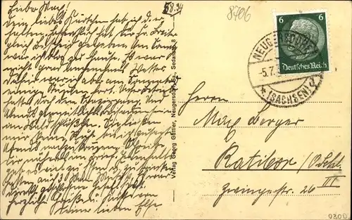 Ak Neugersdorf in der Lausitz, Blick auf den Ort vom Wasserturm aus