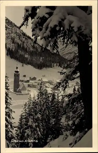 Ak Lech am Arlberg Vorarlberg, Panorama, Winteransicht