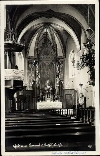 Ak Bad Goisern am Hallstättersee Oberösterreich, Kirche, Innenansicht